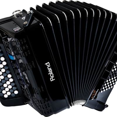 NEW Black Roland FR-1XB-BK Chromatic Button Accordion 62 72 image 1