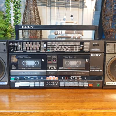 Vintage 1985 Sony CFS-W600 Boombox Cassette Radio +BONUS Bluetooth! image 4