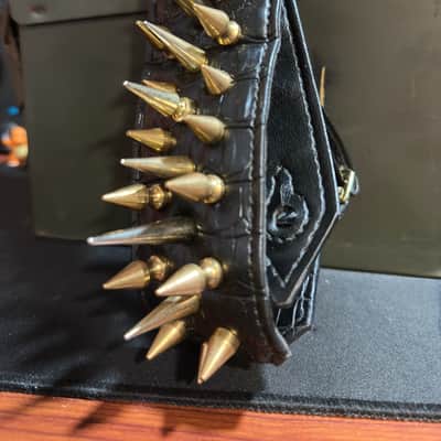 Steel Weather Vegan Leather Spiked Guitar Strap image 21