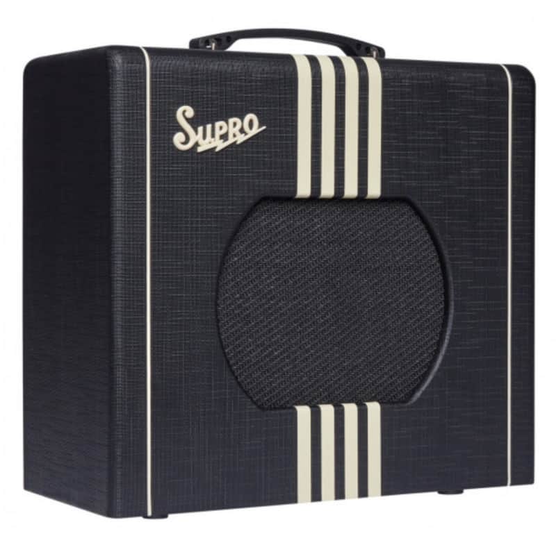 Supro 1820R Delta King 10 5-Watt 1x10" Guitar Combo - Black / Cream Stripes image 1