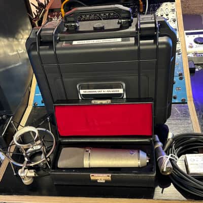 Vintage Neumann U87 Large Diaphragm Multipattern Condenser Microphone with refurbished swivel mount, extra Neumann brand capsule, shockmount, mic case and pelican case! image 1