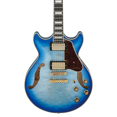 Ibanez Artcore Expressionist AM93QM - Jet Blue Burst image 1