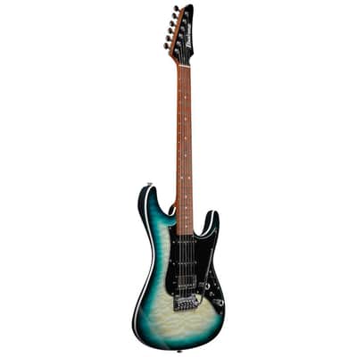 Ibanez AZ Premium 6-String Electric Guitar with Roasted Maple Fretboard, Includes Gig Bag (Deep Ocean Blonde) image 3