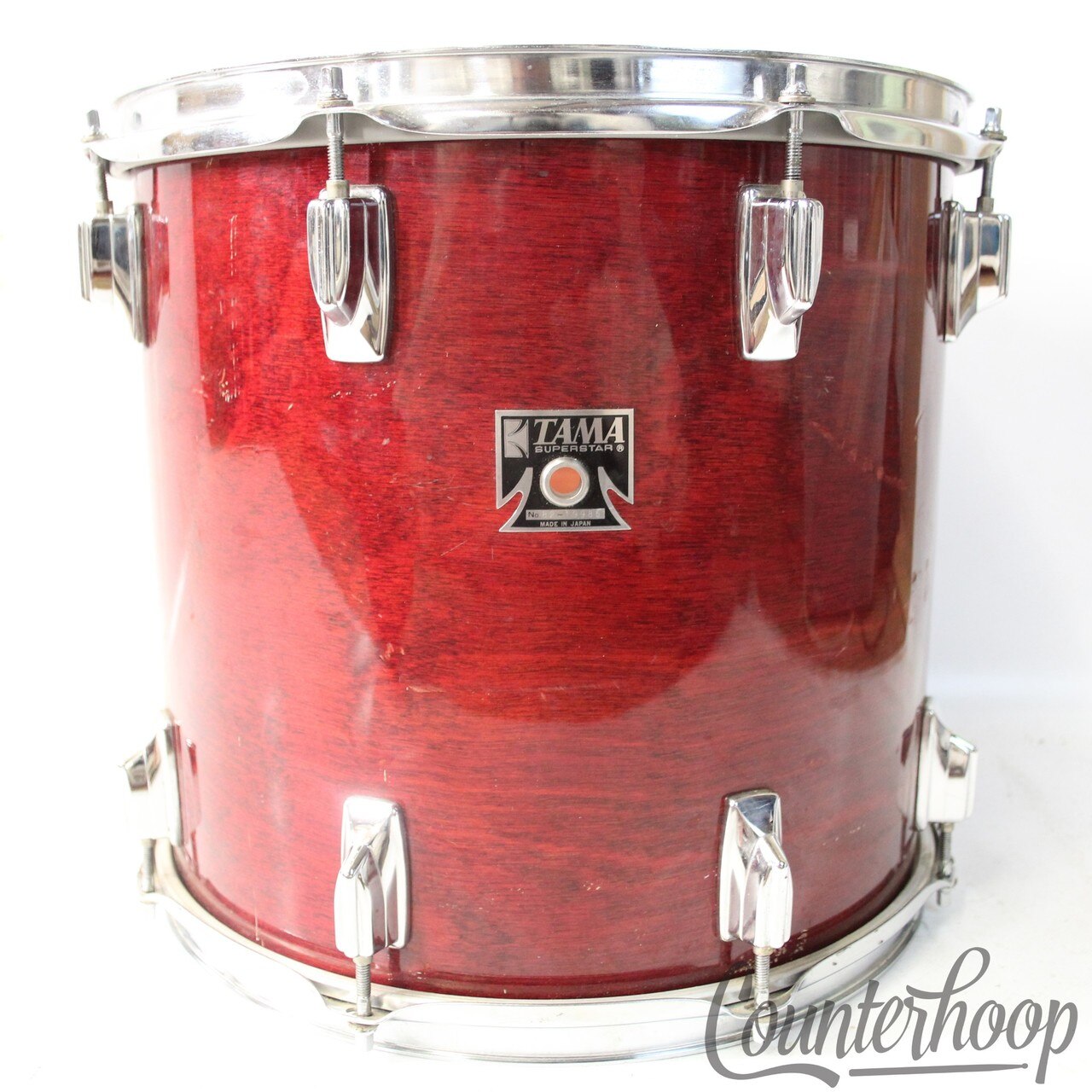 Tama 14x13"Superstar"Cherry Wine"Rack Tom Drum Made In Japan Vintage 80s'82 Star — main photograph