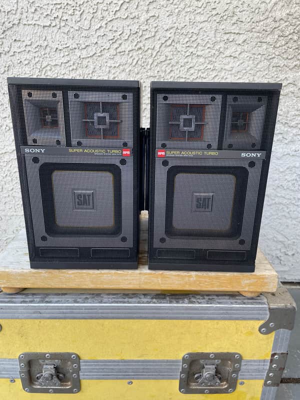 Vintage Sony APM-157D Stereo Speakers For Sony FH-100 80s image 1