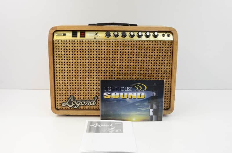 Legend Rock "N" Roll 50 Combo Guitar Amplifier Oak Cabinet image 1