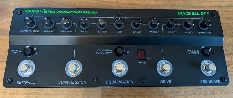 Trace Elliot Transit B Bass Multi-Effect and Preamp Pedal - Drive, EQ, Multi-band Comp, Tuner, DI image 1