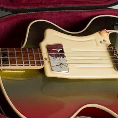 Wandre BB Model Semi-Hollow Body Electric Guitar, c. 1959, black hard shell case. image 13