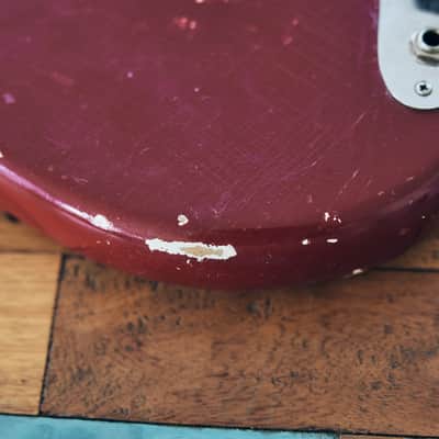 Fender Mustang Guitar with Rosewood Fretboard 1966 - Dakota Red image 17