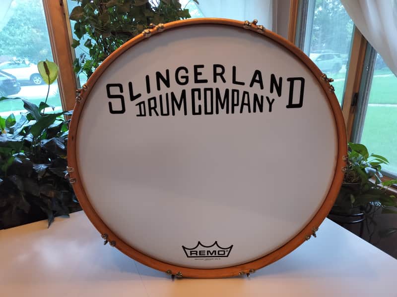 Slingerland No 608 10X28 Parade King 3 Ply Mahogany Scotch Separate Tension Bass Drum 1956 - Mahogany image 1