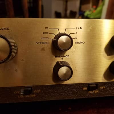Dynaco PAS-2 Gold stereo tube hifi preamp PAS2 Dynakit 1960s - gold and brown image 5