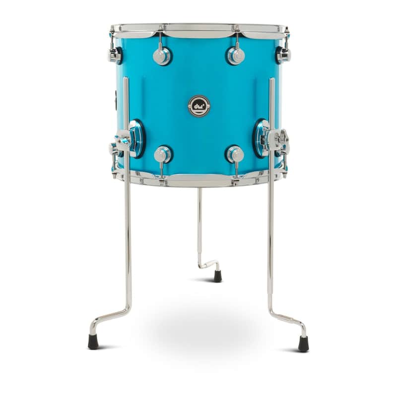 DW DWe Electronic/Acoustic Floor Tom 14x12 Laser Blue Metallic image 1
