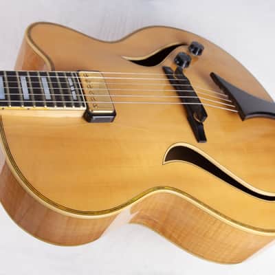 2001 HOFNER Jazzica Custom Archtop Guitar, Blonde Flamed Maple, w/Original Hofner Floating PUP, Hofner Hardshell Case image 18
