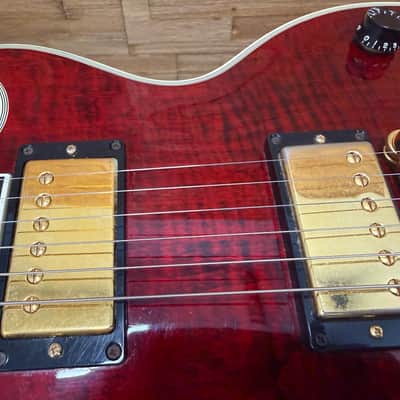 Gibson Les Paul Custom Premium Plus Guitar - USA- 1999 - Wine Red flame top w/OHSC image 21