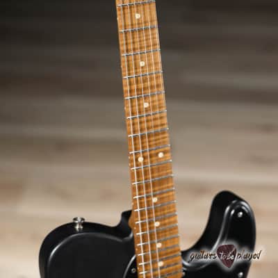 Shabat Lion Special Swamp Ash T-Style w/ Maple Neck & Lollar P-90s – Satin Black image 4