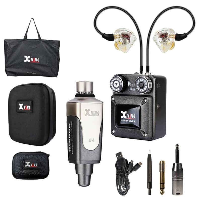 Xvive U4T9 Complete Pro Audio In-Ear Monitor Wireless System, T9 In-Ear Monitors - Open Box Mint image 1