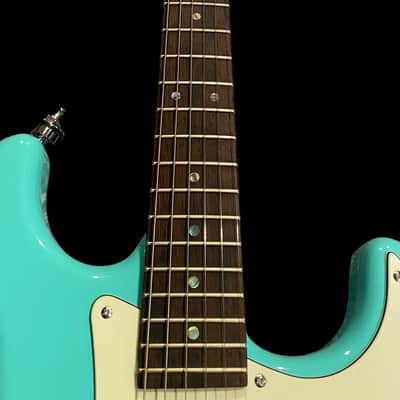 Billy Handy Junior’s GAS Station Custom S Style Hardtail Parstcaster - Seafoam Green - Solid Rosewood Neck image 7