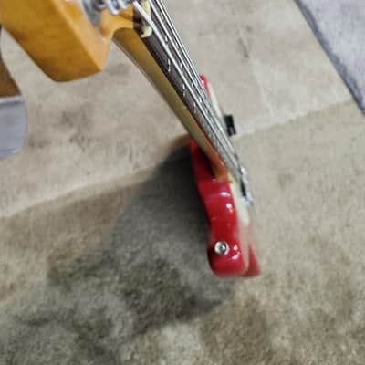1966 Fender Mustang Bass- Dakota Red, good condition, w/ case image 8