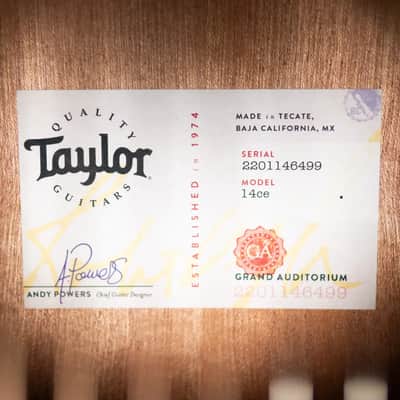 Taylor 14ce Grand Auditorium Acoustic/Electric Guitar with Gig Bag image 15