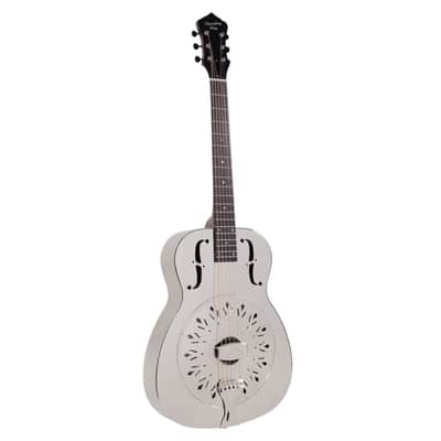 Recording King RM-998-D Metal Body Resonator Guitar - Chickenfoot Coverplate image 5