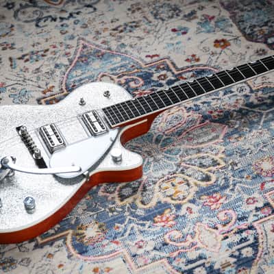 2006 Gretsch G6129T Jet Japanese Silver Sparkle image 4