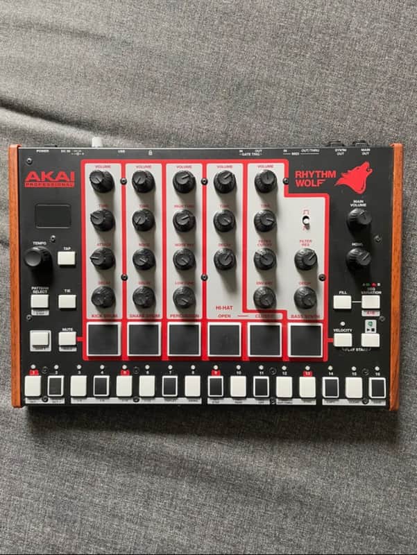 Akai Rhythm Wolf Analog Drum Machine and Bass Synthesizer 2014 - Present - Black image 1