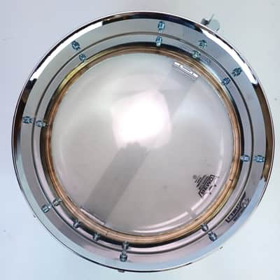 Pearl 5.5x14"Mirror Chrome Steel Shell Snare Drum 8-Lug Remo CS + Ambassador image 10