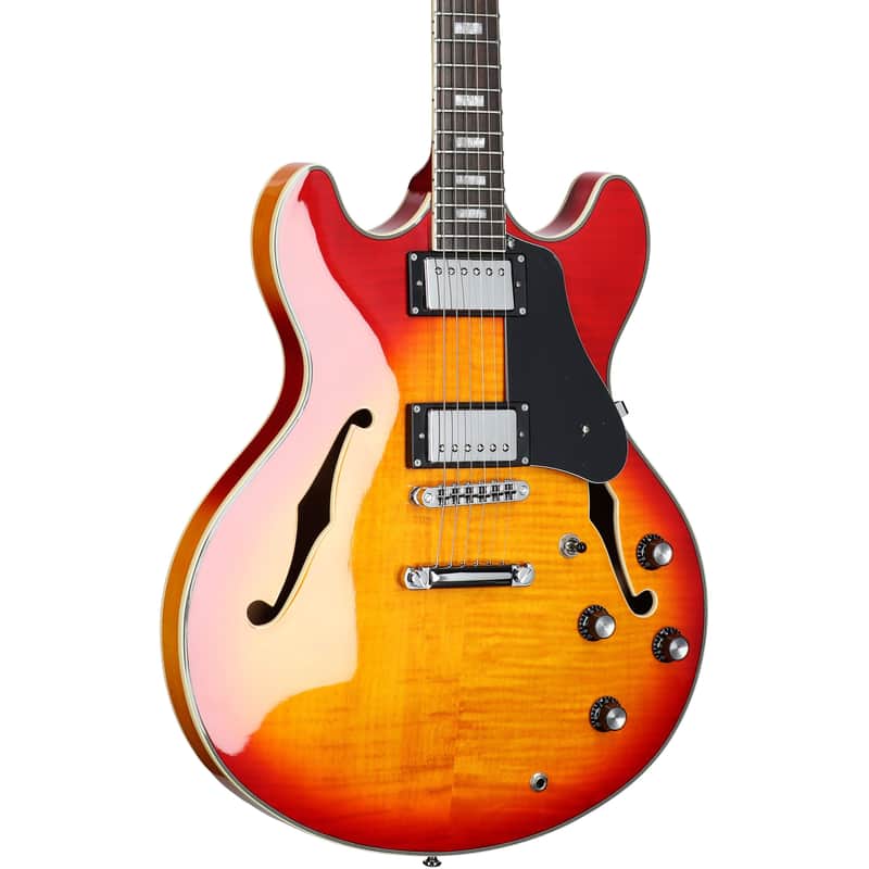 Sire Larry Carlton H7 Semi-hollowbody Electric Guitar, Cherry Sunburst image 1