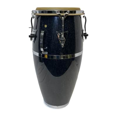 Latin Percussion Traditional Original Fiberglass Quinto - Black Holo Chrome image 2
