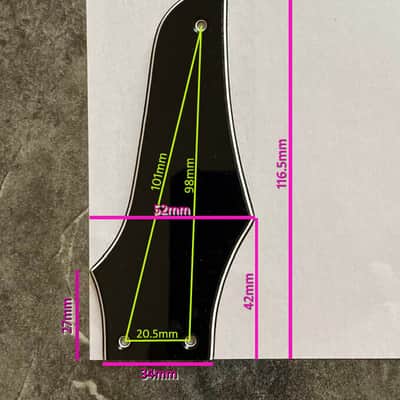 Black Repro Truss Rod Cover for 1994-2017 Gibson Thunderbird Reissue image 2