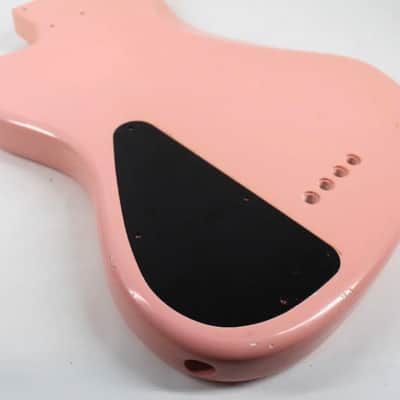 MJT/Warmoth Lightweight Warmoth Jazzmaster V5 Bass Body 2023 - Aged Nitro Shell Pink image 8