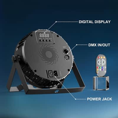 LED Par Light RGBW 4in1 160W 27Leds Stage Lights Remote & DMX Controlled Sound Activated Auto Play 8/4 Channel Uplights for Events Wedding Halloween Birthday Party Dance Stage Lighting (4 Packs) image 3