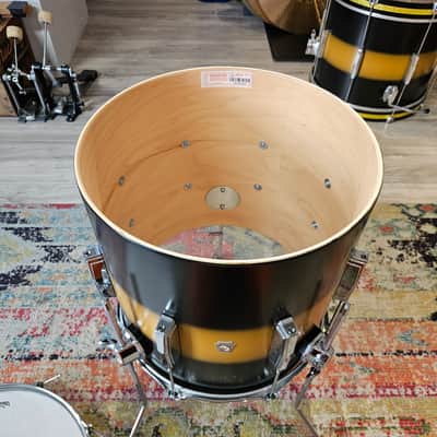 Ludwig Club Date USA 18-14-10" Maple/Poplar 7-ply Shells - Black/Gold Duco image 17