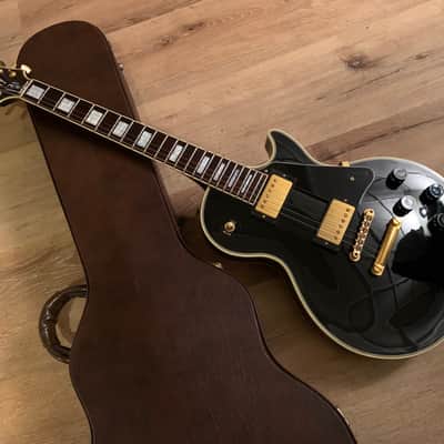 Rare Orville Les Paul Custom (MIJ Orville by Gibson) Black Beauty with factory Gibson Openbook Headstock image 7