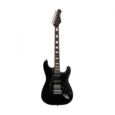 Stagg SES-60 BLK Vintage Series Solid Alder Body Bolt-on Roasted Maple Neck 6-String Electric Guitar image 4