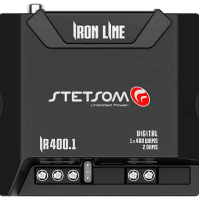 Stetsom IR400.1 2-Ohm Iron Line Mono 400 Watts Fullrange Car Audio Digital Iron Line Amplifier image 2