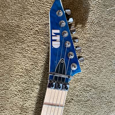 ESP LTD MH-103 QM - 2016, See Thru Blue, Left Handed image 4