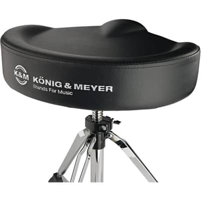 K&M 14038 Drummersitz mit Spindel Schwarz Kunstleder image 2