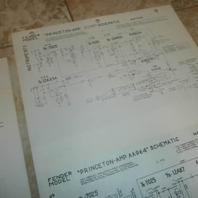Vintage Early 1970's Fender Princeton Amp Replacement Parts List & Schematics! Original Case Candy! image 2