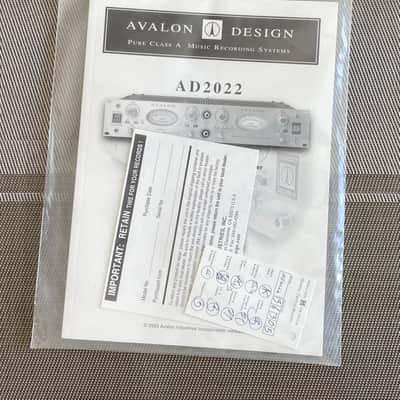 Avalon AD2022 Dual Channel Microphone Preamp 2000s - Silver image 14