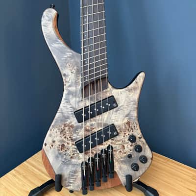 Ibanez EHB1505MS Bass Guitar, 5 String, Mahogany Body, Panga Panga Neck & Fingerboard - Black Ice Flat image 2