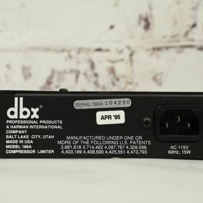 dbx 166A 2-Channel Compressor/Limiter image 10