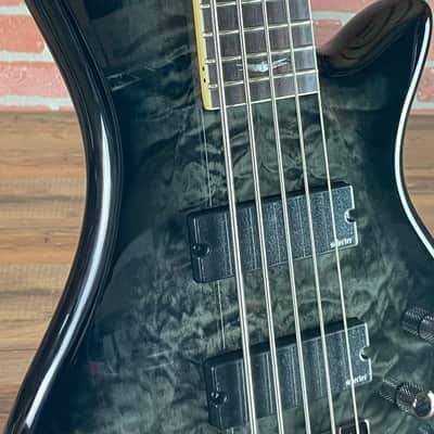 Schecter Stiletto Extreme-5 Bass Guitar - See-thru Black image 3