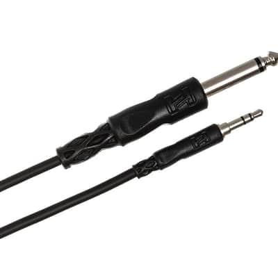 HOSA CMP-110 10' Mono Interconnect, 1/4 In TS To 3.5 Mm TRS image 1