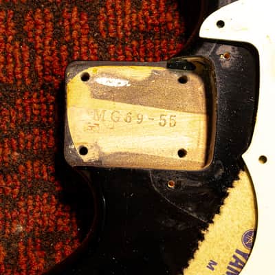 1989 Fender Mustang MG-69 Reissue MIJ Black w/ Gigbag, Trem Arm & Model Card image 12
