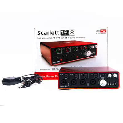 Focusrite Scarlett 18i8 USB Audio Interface (3rd Generation) – Includes Box, Power Supply, and USB Cable image 1