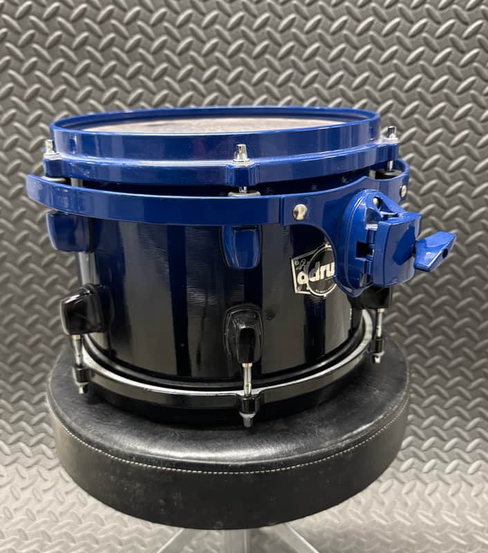 DDRUM 10” x 7” Dominion Maple Tom Blue Black fade drum Die Cast image 1