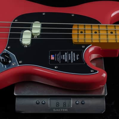 Fender American Pro Classic Mustang Bass Maple Faded Dakota Red US25090797 image 5