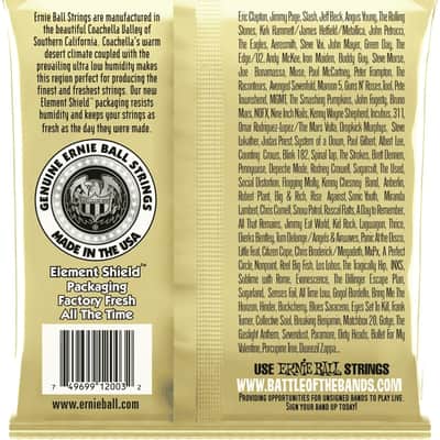 Ernie Ball 2003 Earthwood Medium-Light 80/20 Bronze Acoustic Guitar Strings (12-54) 2010s - Bronze image 2
