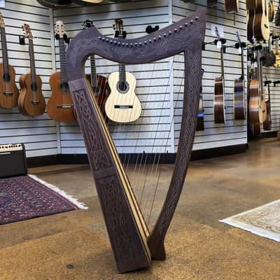 Roosebeck Heather Harp 22-String Chelby Levers Knotwork image 2